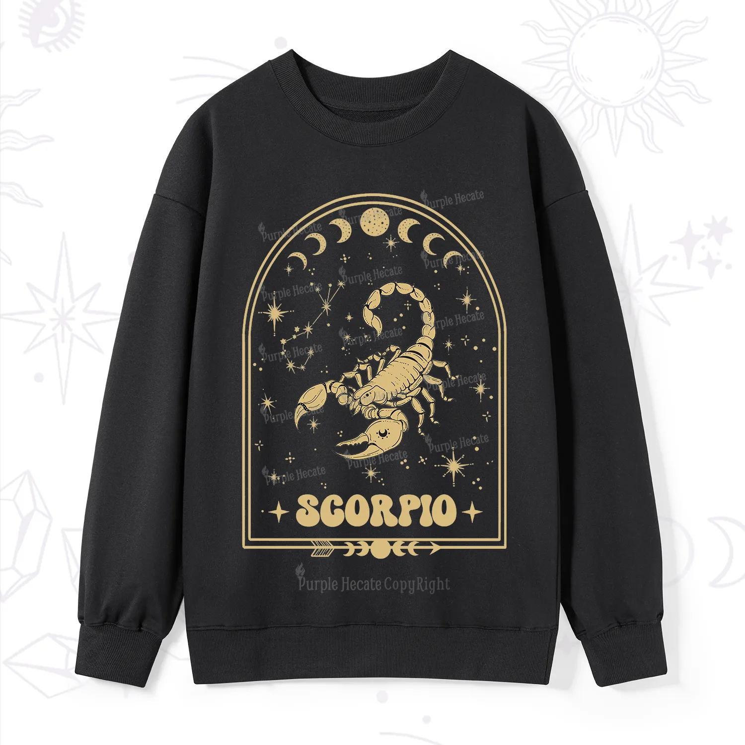 Purplehecate Zodiac Scorpio Under the Stars Sweatshirt