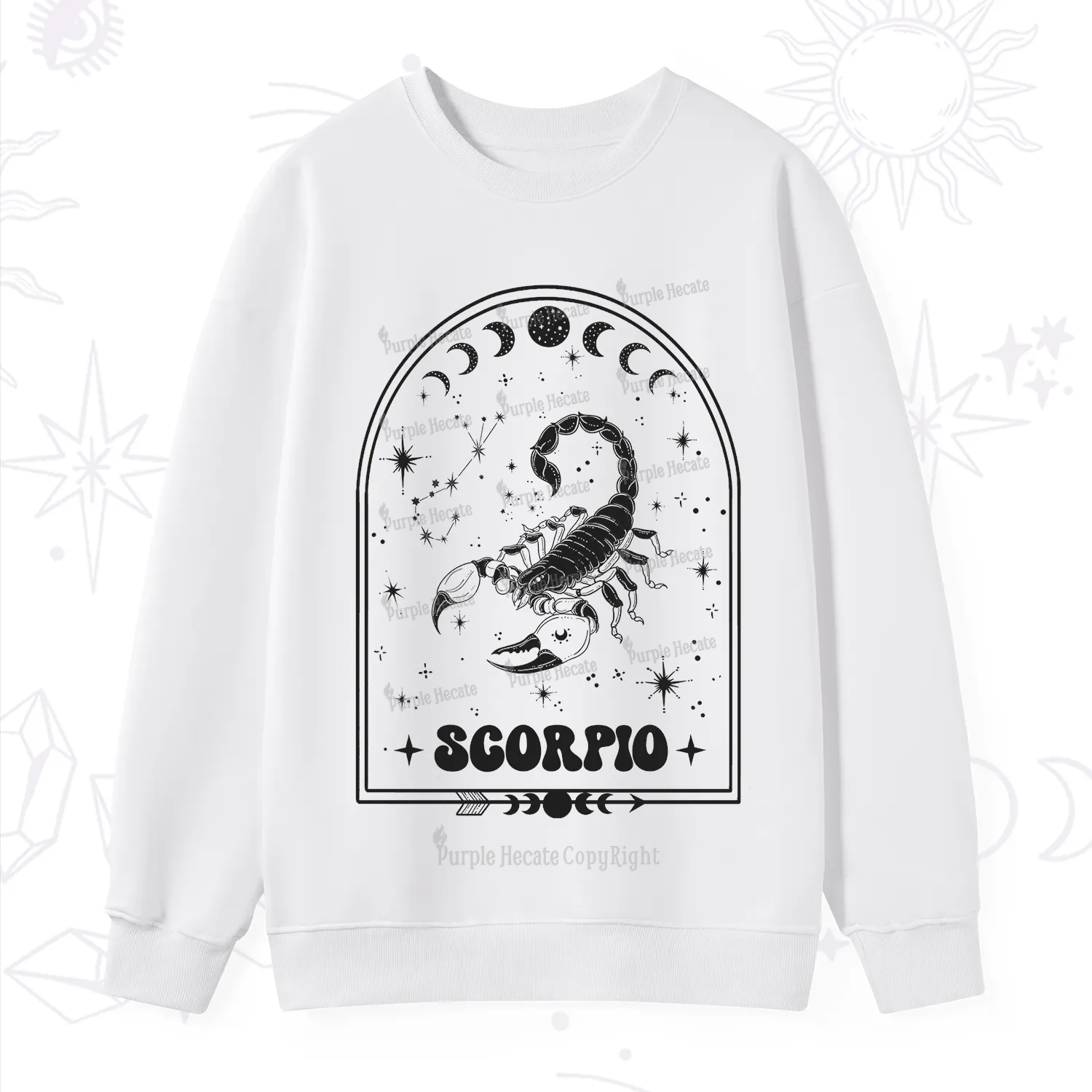 Purplehecate Zodiac Scorpio Under the Stars Sweatshirt