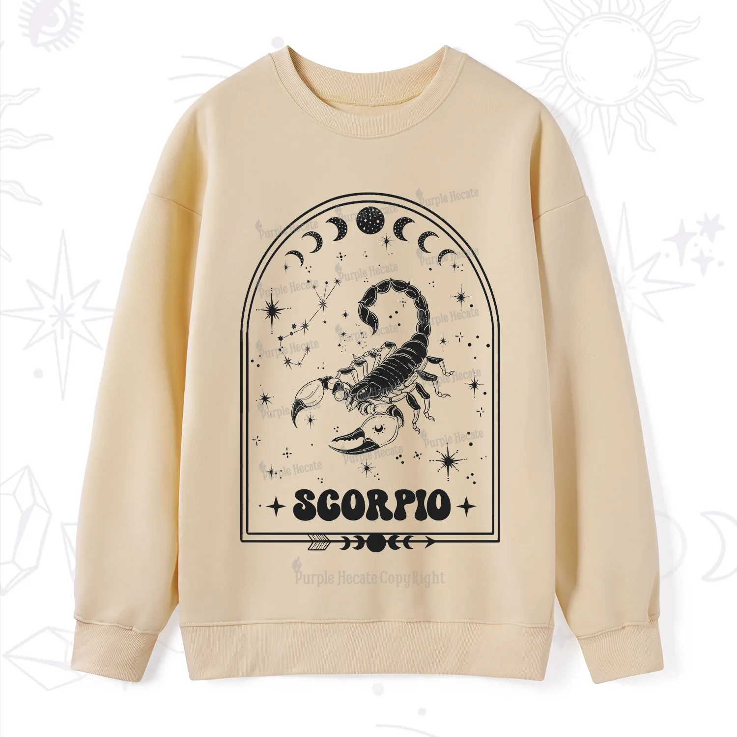 Purplehecate Zodiac Scorpio Under the Stars Sweatshirt