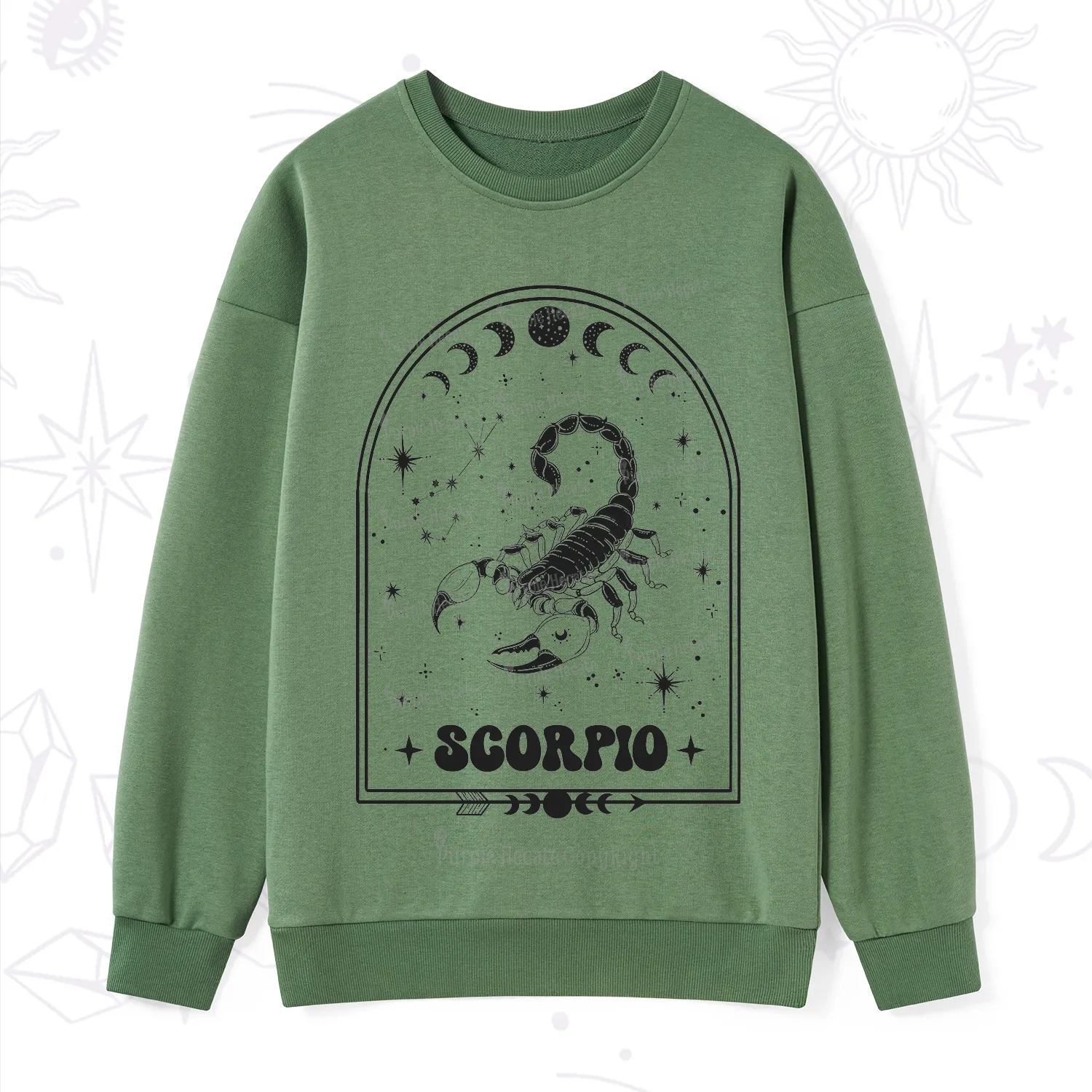 Purplehecate Zodiac Scorpio Under the Stars Sweatshirt
