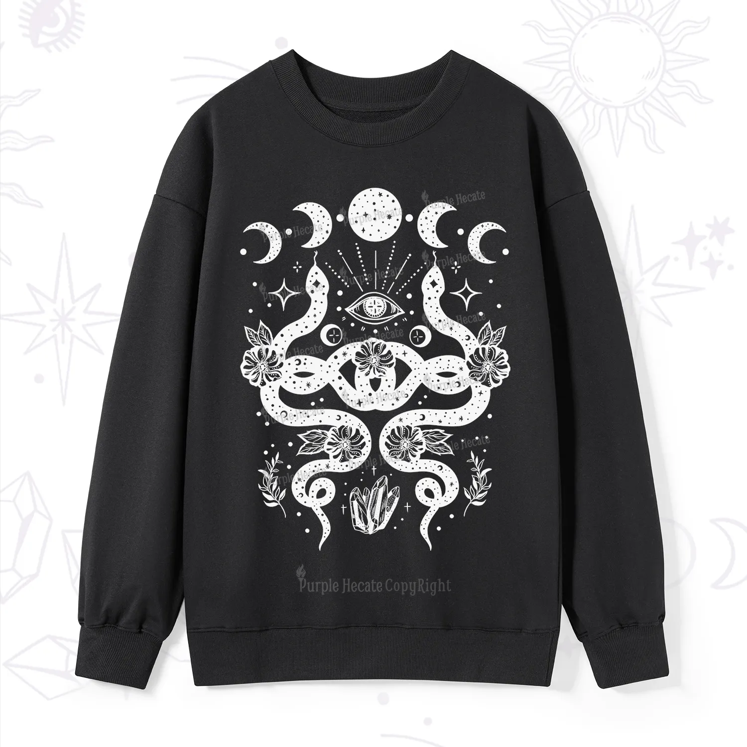 Purplehecate Lunar Serpent Alchemy Sweatshirt