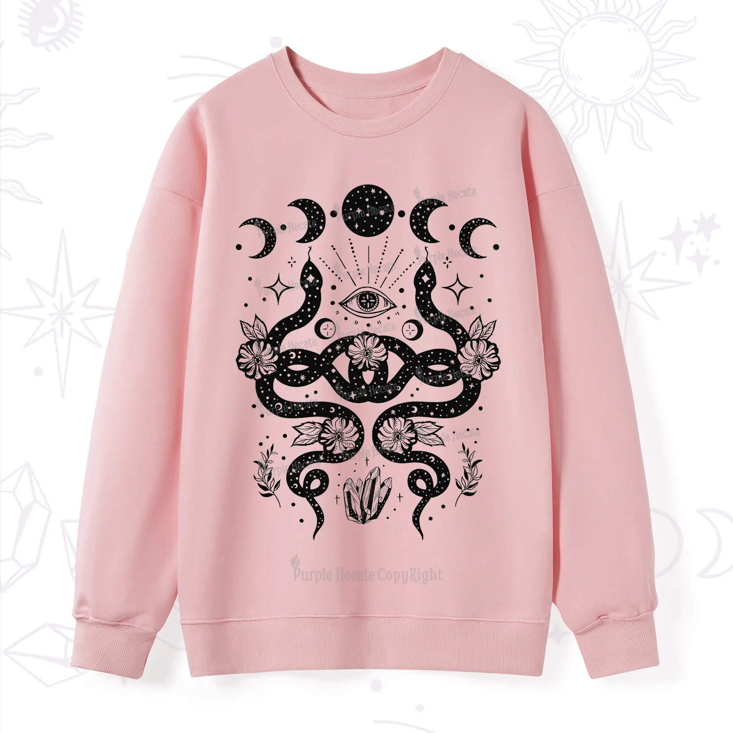 Purplehecate Lunar Serpent Alchemy Sweatshirt