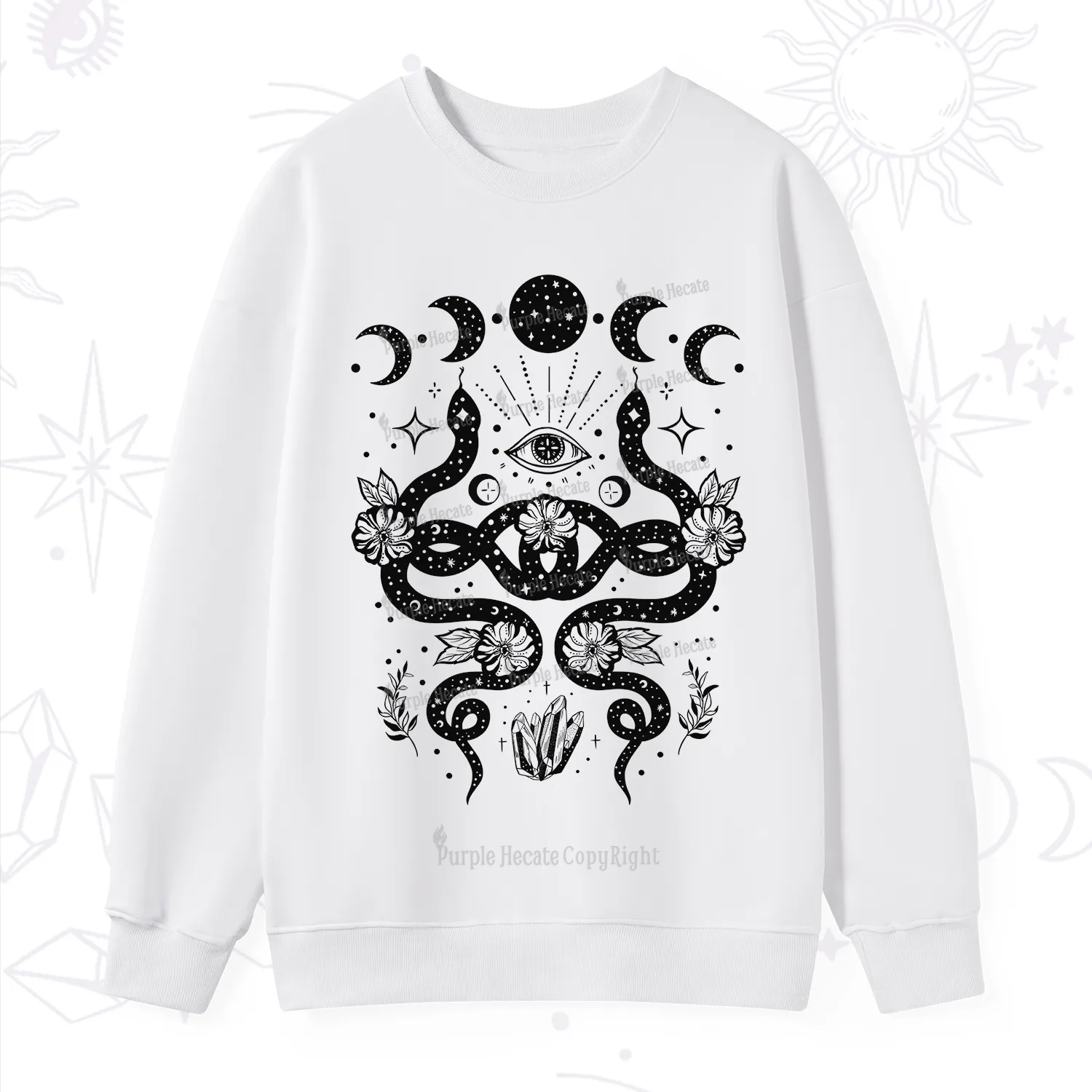 Purplehecate Lunar Serpent Alchemy Sweatshirt