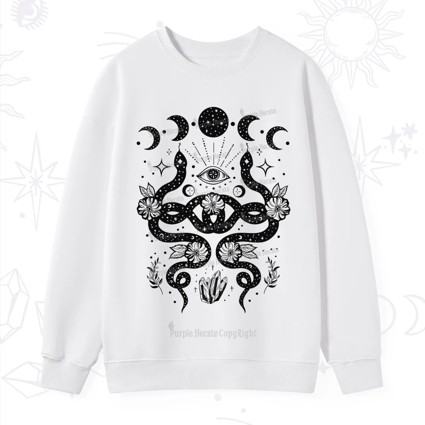 Purplehecate Lunar Serpent Alchemy Sweatshirt