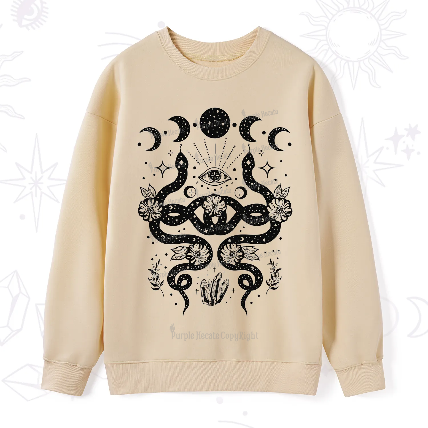 Purplehecate Lunar Serpent Alchemy Sweatshirt