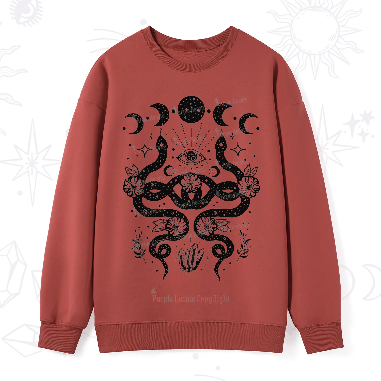 Purplehecate Lunar Serpent Alchemy Sweatshirt