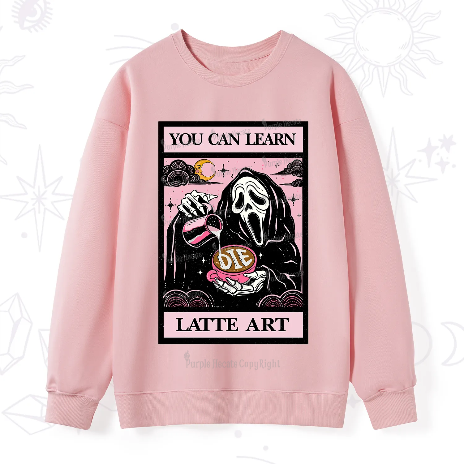 Purplehecate The You Can Learn Latte Art Oracle Card Sweatshirt