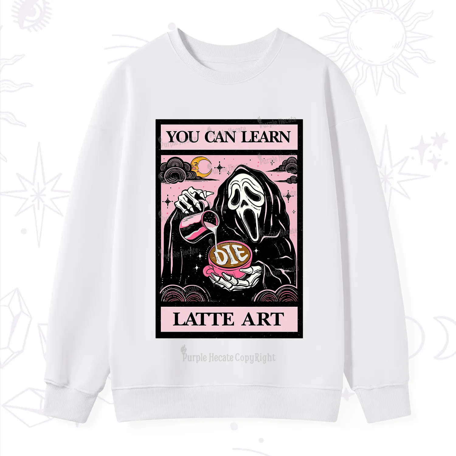 Purplehecate The You Can Learn Latte Art Oracle Card Sweatshirt
