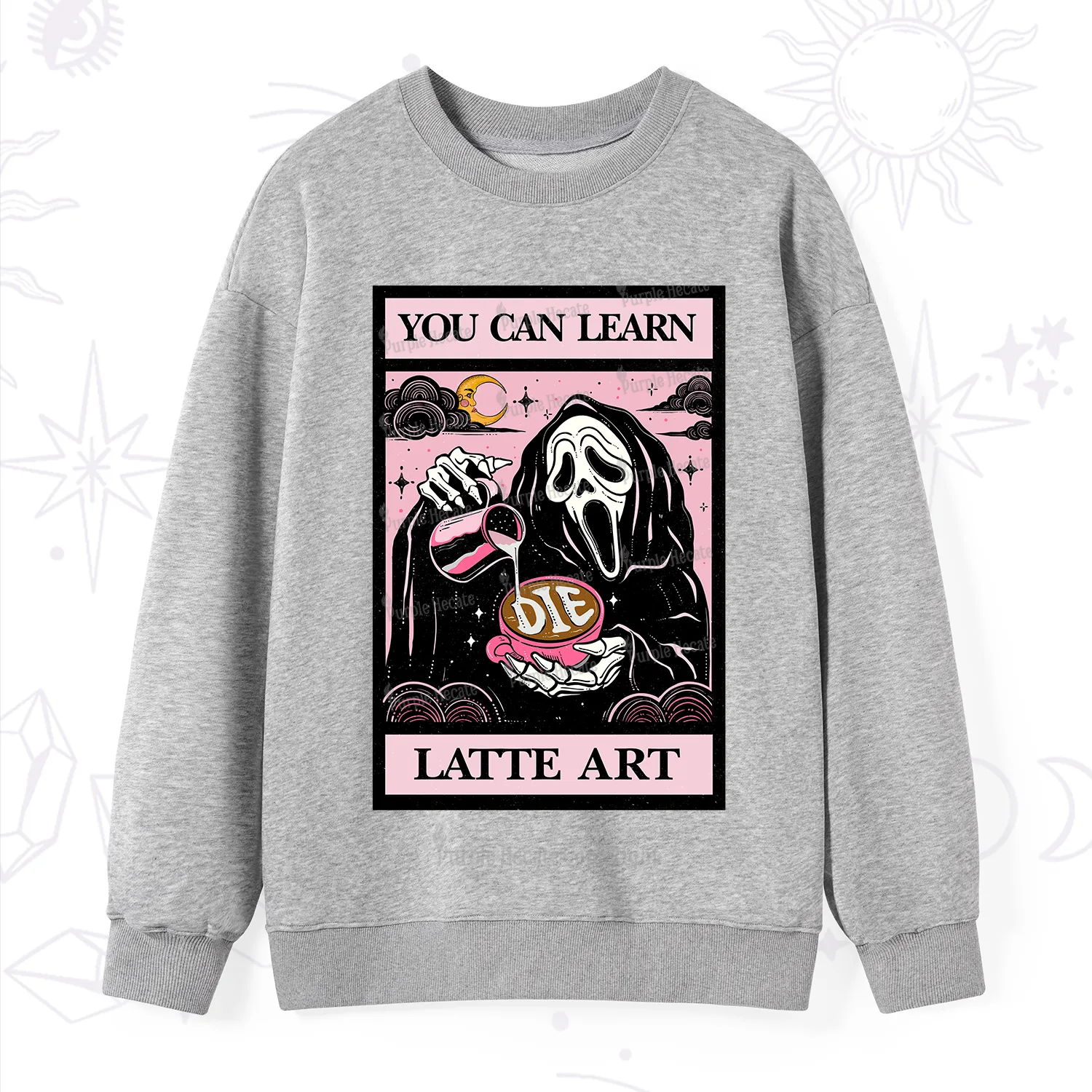 Purplehecate The You Can Learn Latte Art Oracle Card Sweatshirt