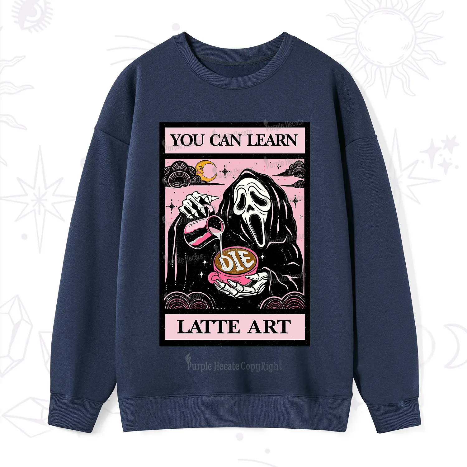 Purplehecate The You Can Learn Latte Art Oracle Card Sweatshirt