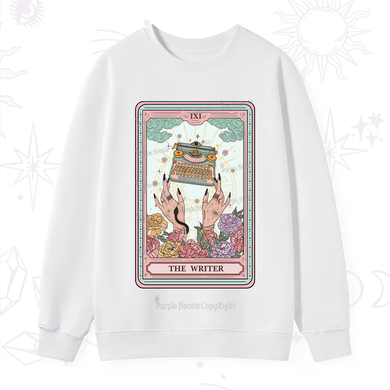 Purplehecate The Writer Tarot Card Sweatshirt