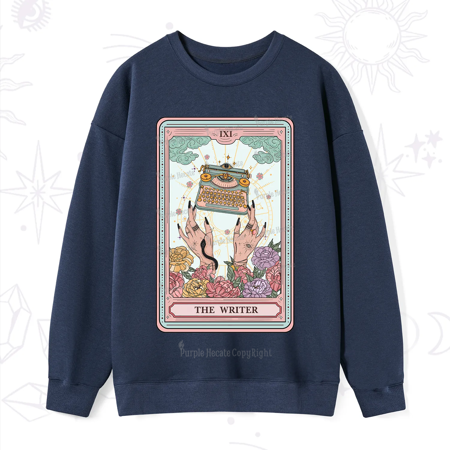 Purplehecate The Writer Tarot Card Sweatshirt