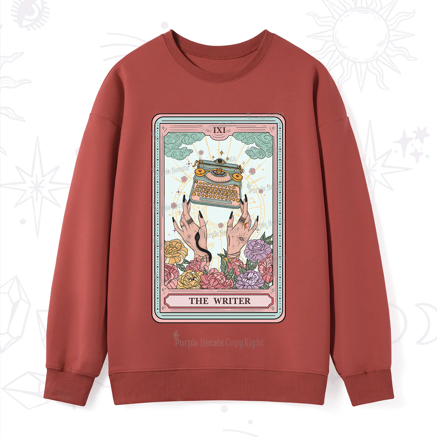 Purplehecate The Writer Tarot Card Sweatshirt