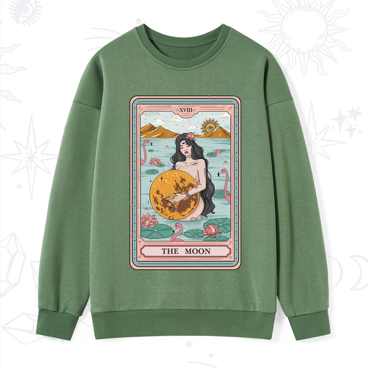 Purplehecate The Moon Goddess Tarot Sweatshirt