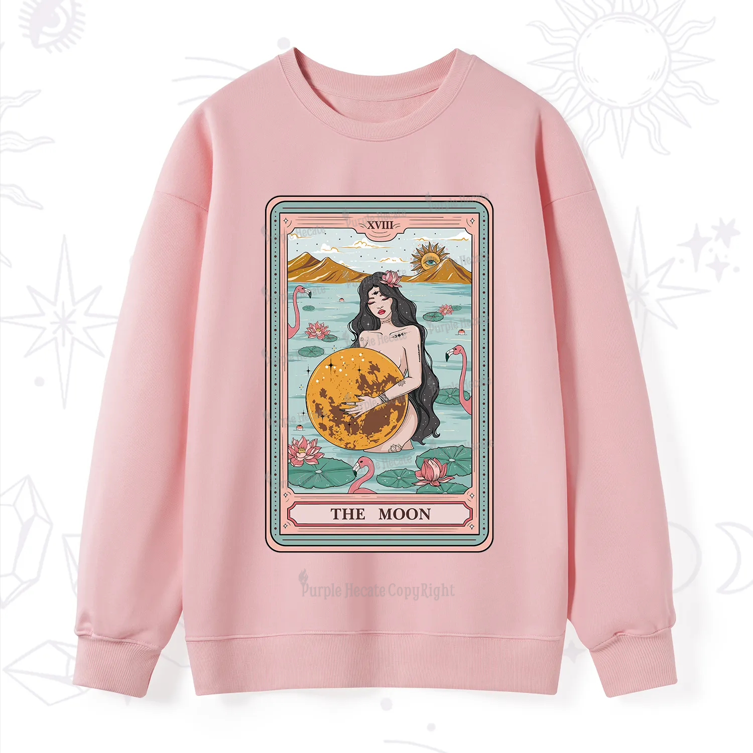 Purplehecate The Moon Goddess Tarot Sweatshirt