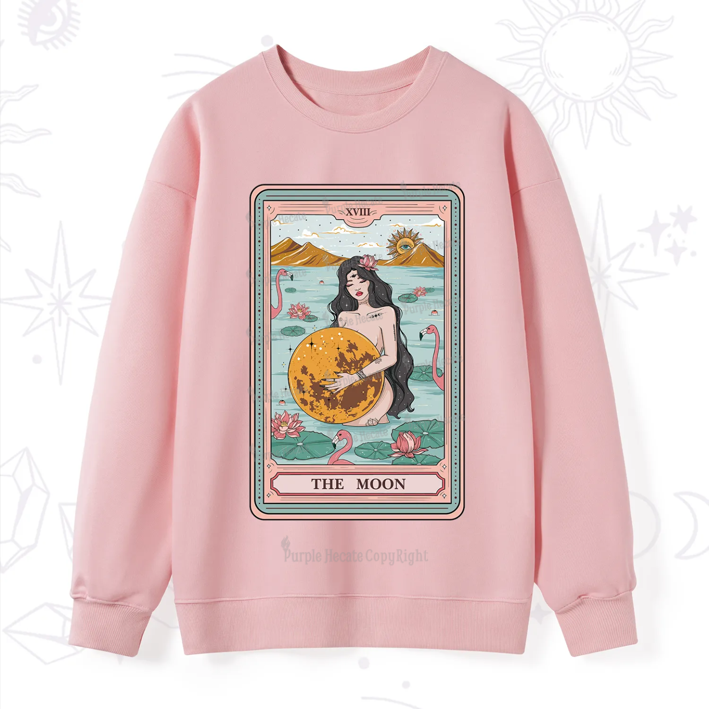 Purplehecate The Moon Goddess Tarot Sweatshirt