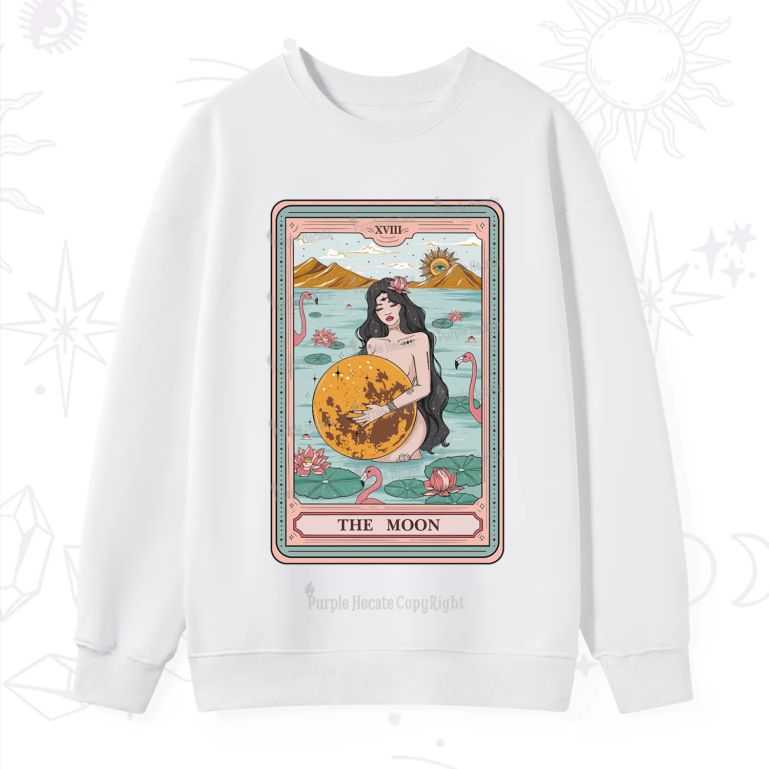 Purplehecate The Moon Goddess Tarot Sweatshirt