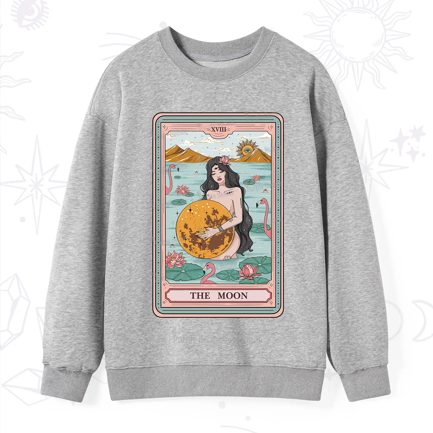 Purplehecate The Moon Goddess Tarot Sweatshirt