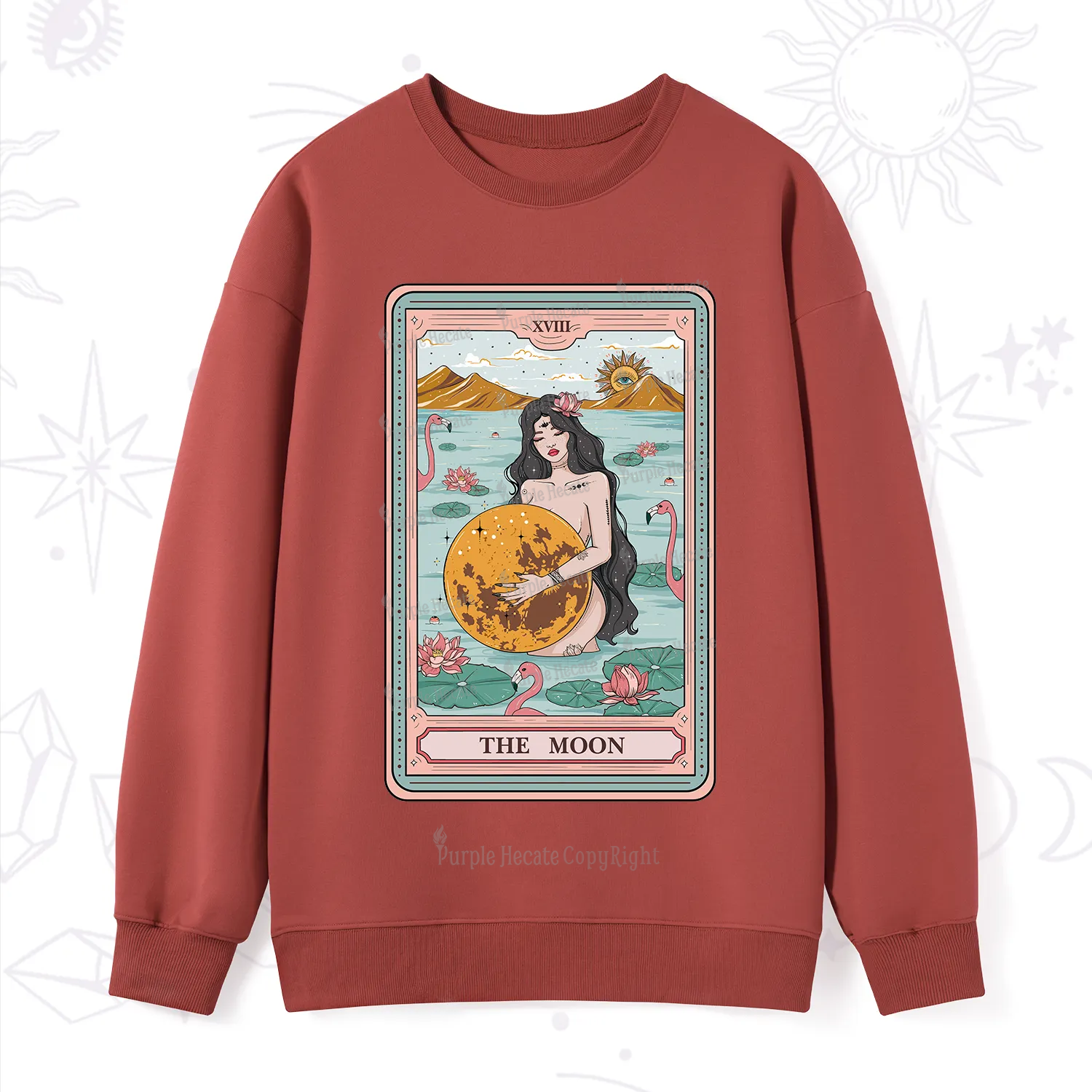 Purplehecate The Moon Goddess Tarot Sweatshirt