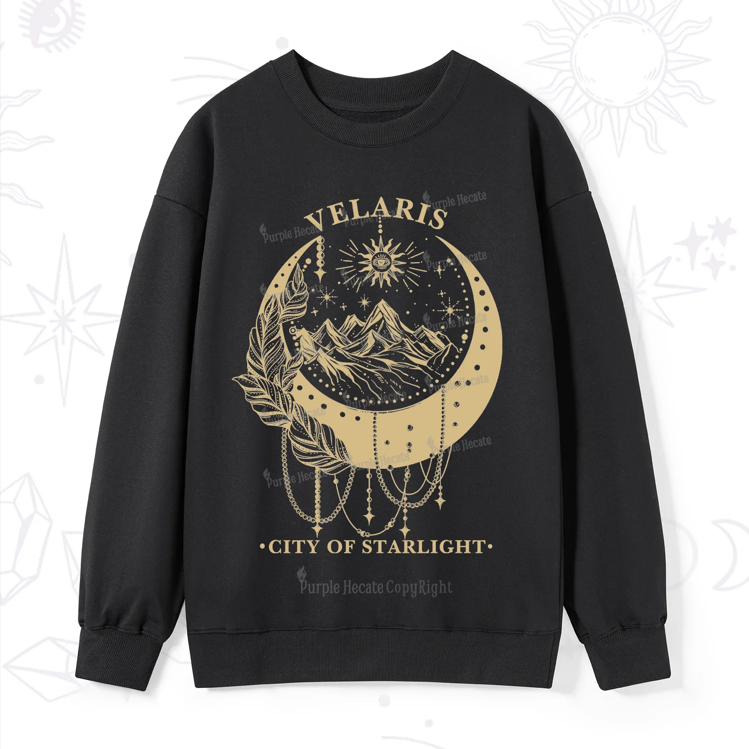 Purplehecate Moonlit Peaks of Starlight Sweatshirt