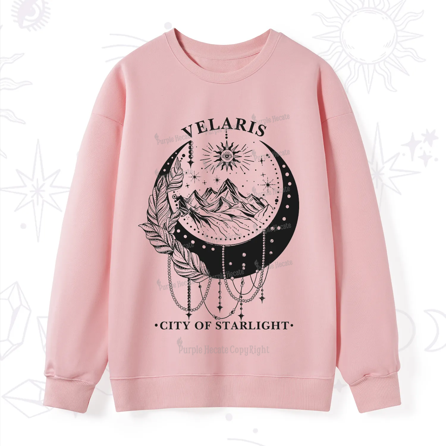 Purplehecate Moonlit Peaks of Starlight Sweatshirt