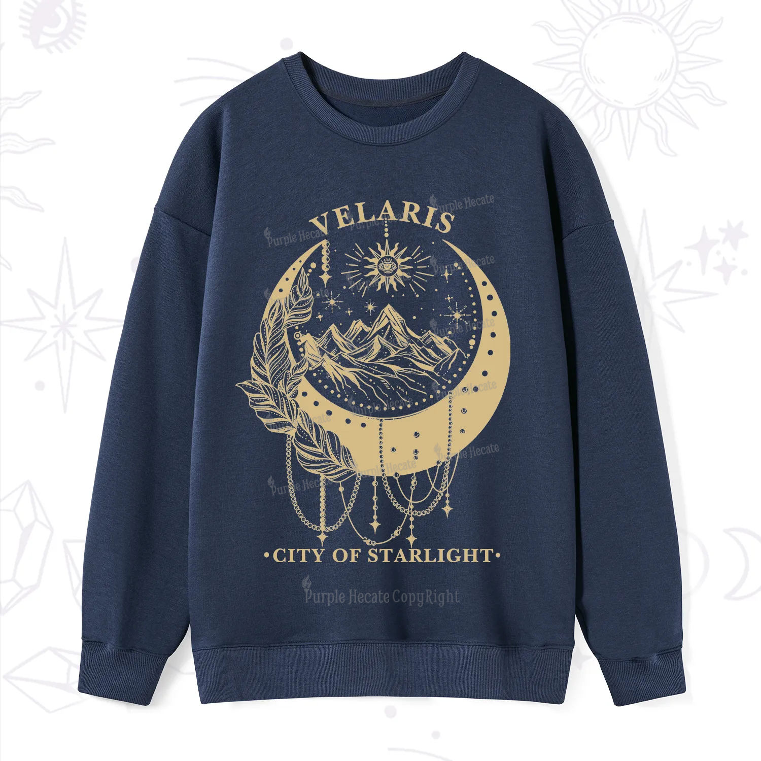 Purplehecate Moonlit Peaks of Starlight Sweatshirt