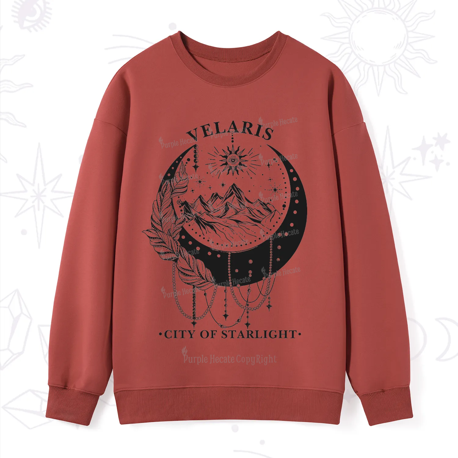Purplehecate Moonlit Peaks of Starlight Sweatshirt