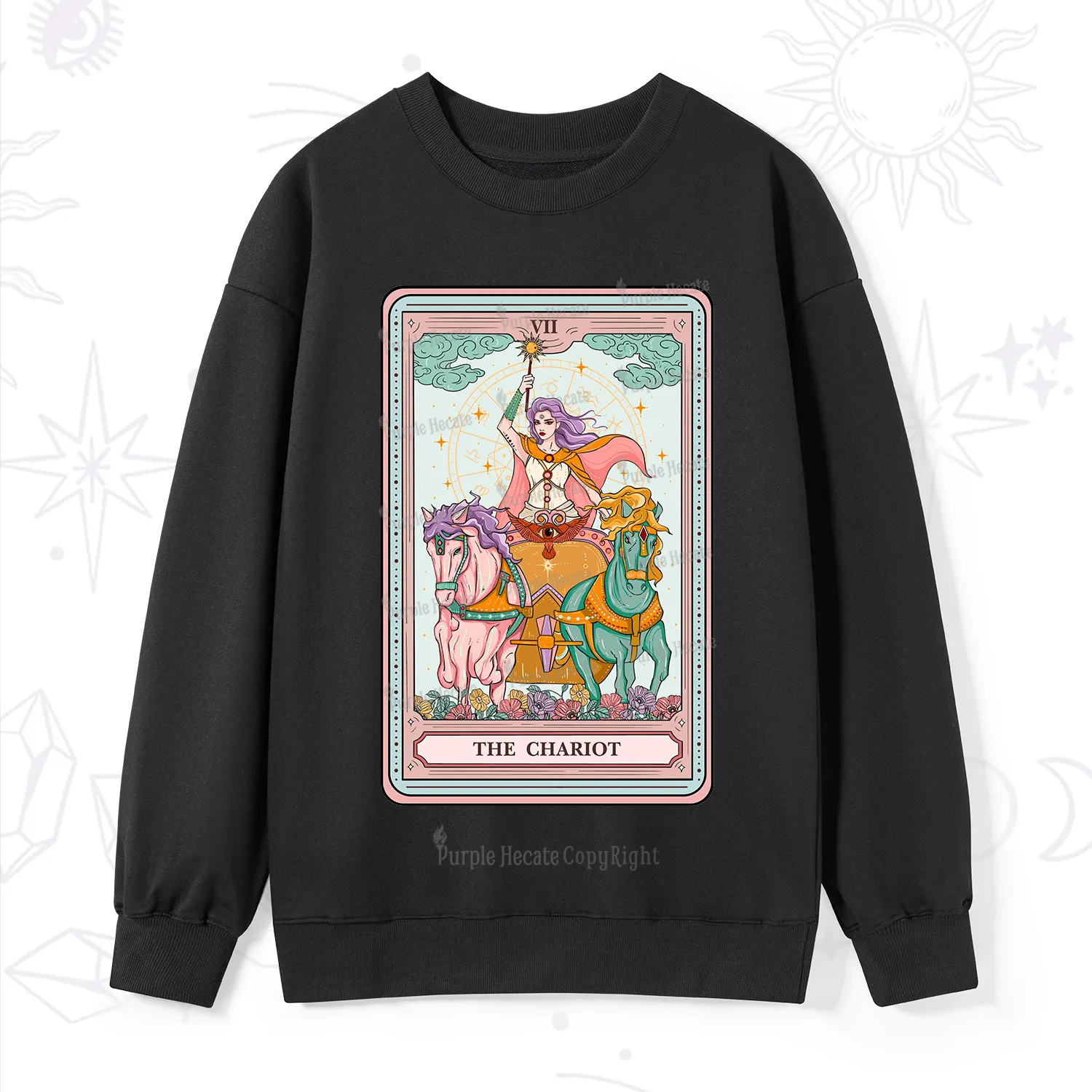 Purplehecate The Chariot Tarot Sweatshirt