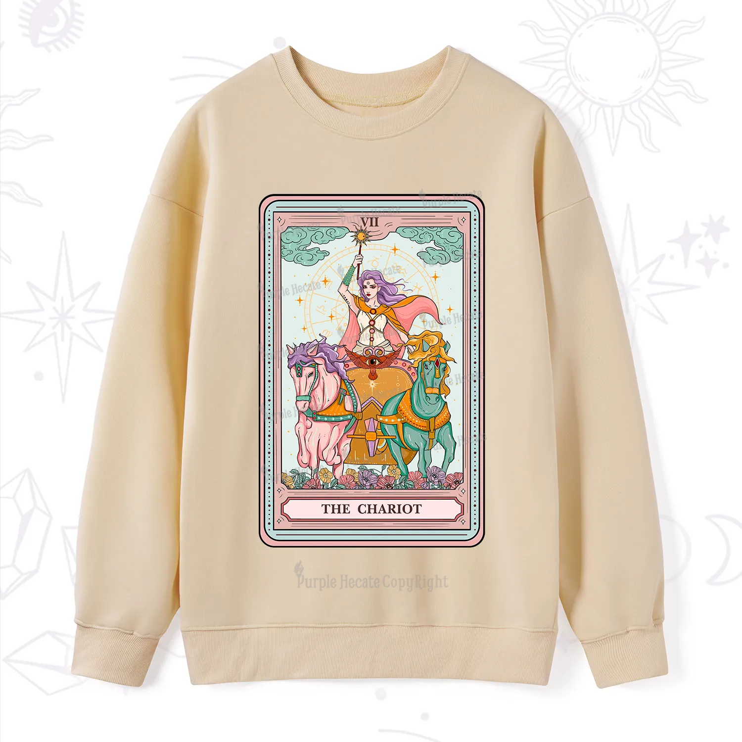 Purplehecate The Chariot Tarot Sweatshirt