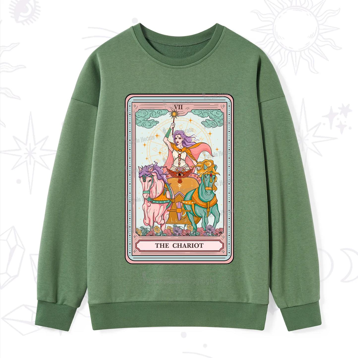 Purplehecate The Chariot Tarot Sweatshirt