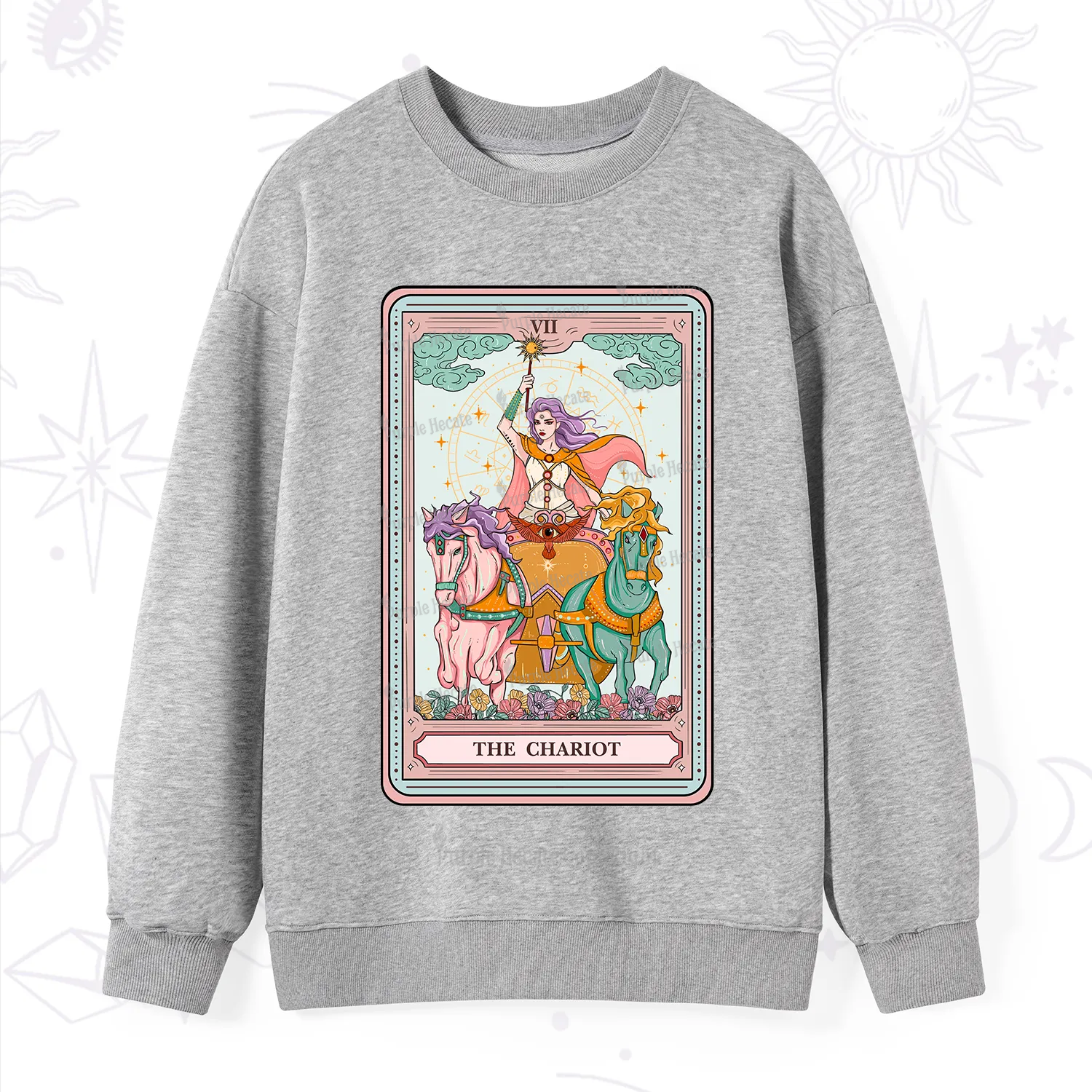 Purplehecate The Chariot Tarot Sweatshirt