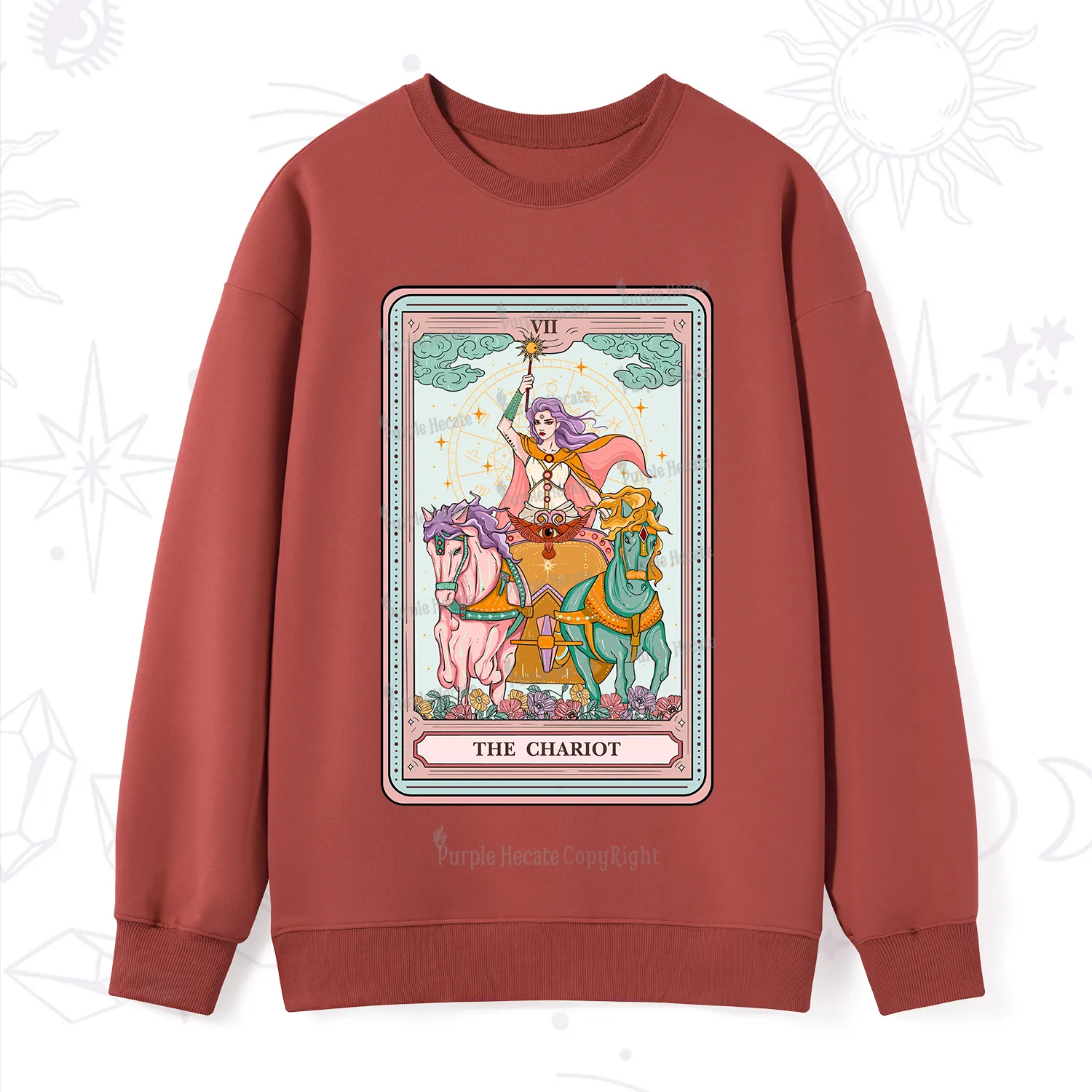 Purplehecate The Chariot Tarot Sweatshirt