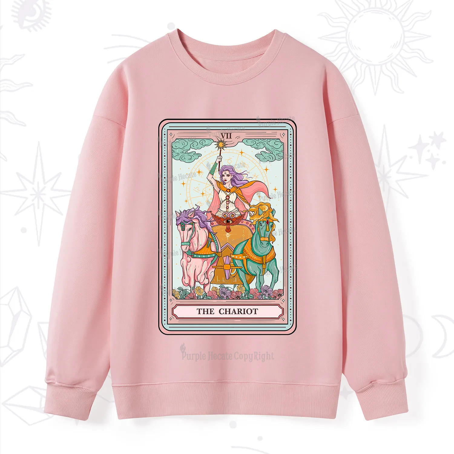 Purplehecate The Chariot Tarot Sweatshirt