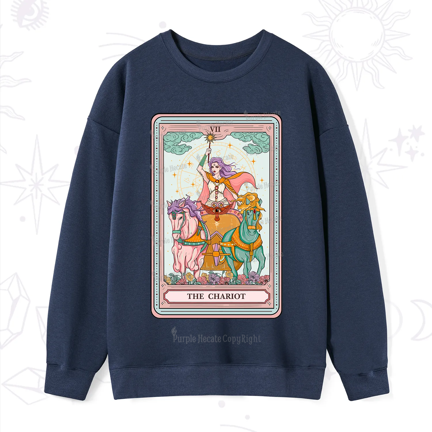 Purplehecate The Chariot Tarot Sweatshirt