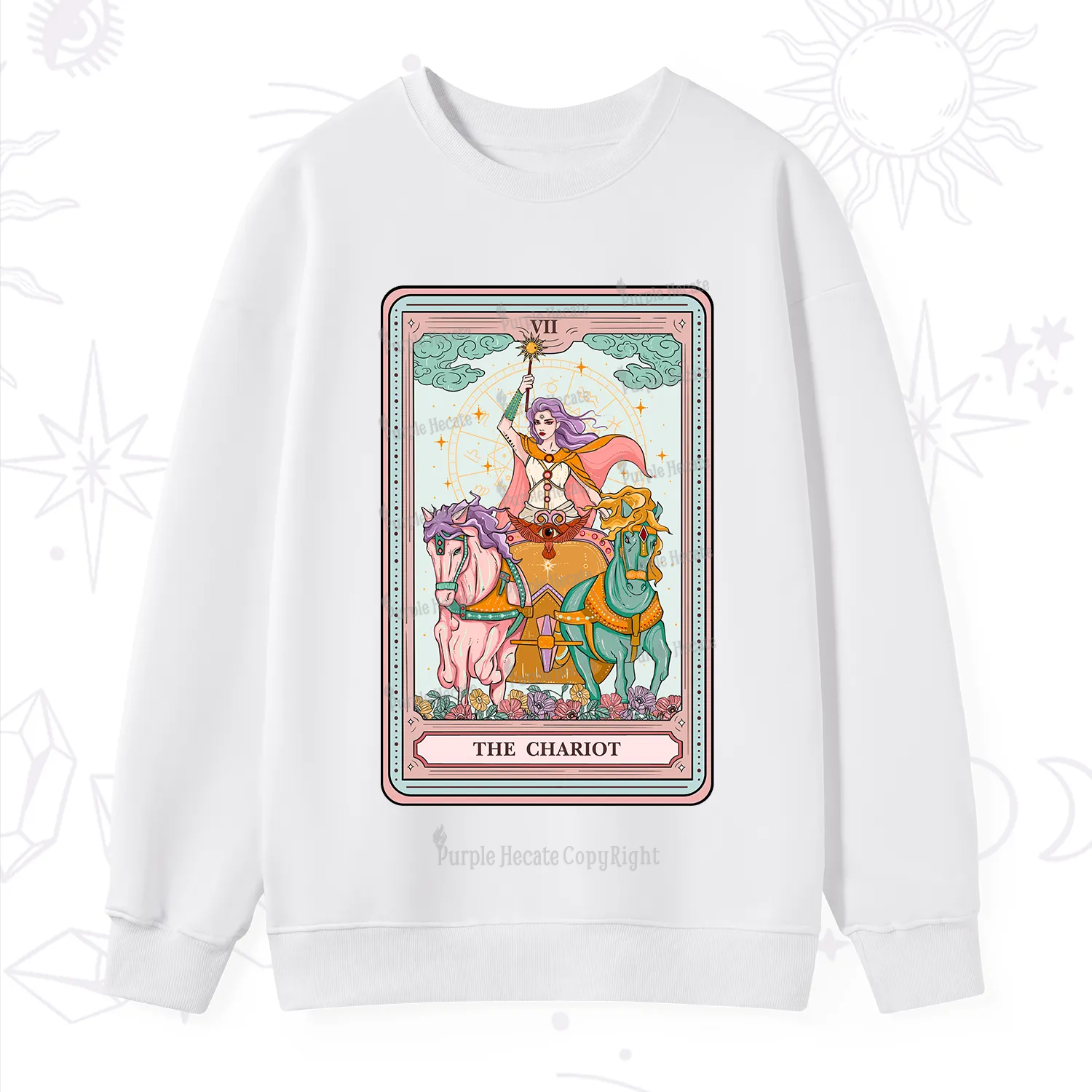 Purplehecate The Chariot Tarot Sweatshirt