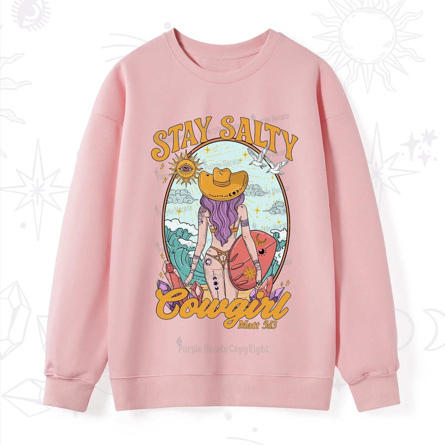 Purplehecate Stay Salty Cowgirl Sweatshirt