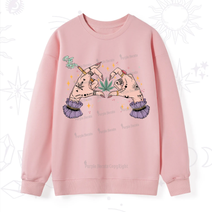 Purplehecate You're Never Alone If You Have Weed Sweatshirt