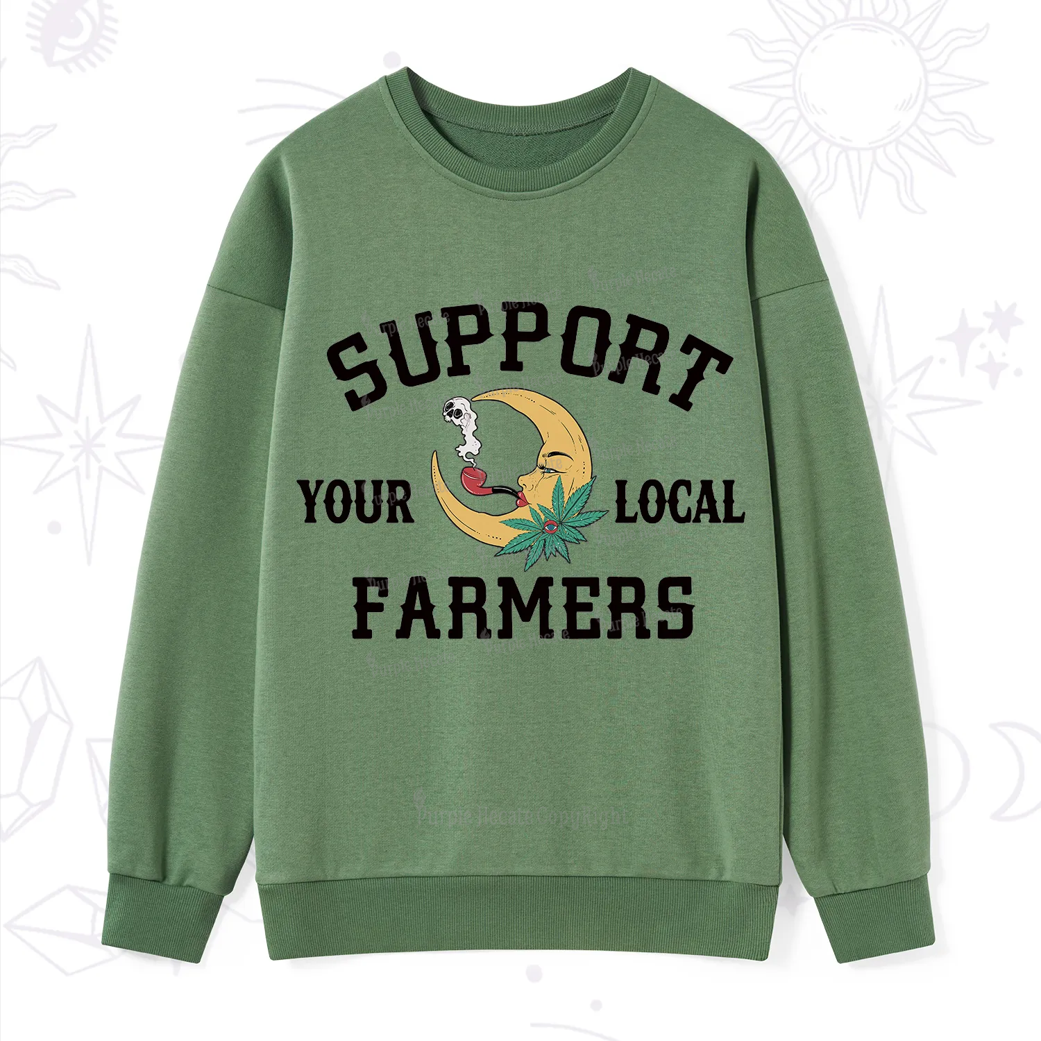 Purplehecate Support Your Local Farmer Sweatshirt