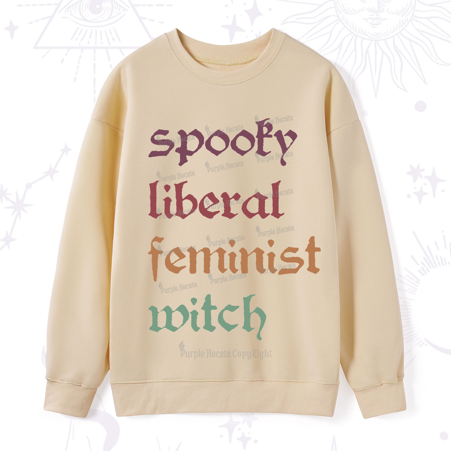 Purplehecate Spooky Liberal Feminist Witch Sweatshirt