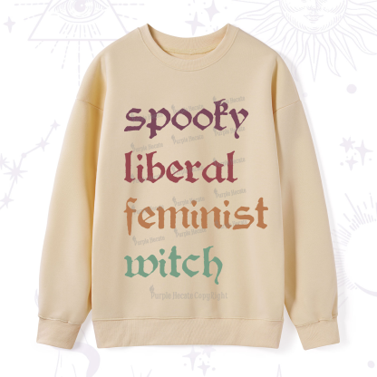 Purplehecate Spooky Liberal Feminist Witch Sweatshirt