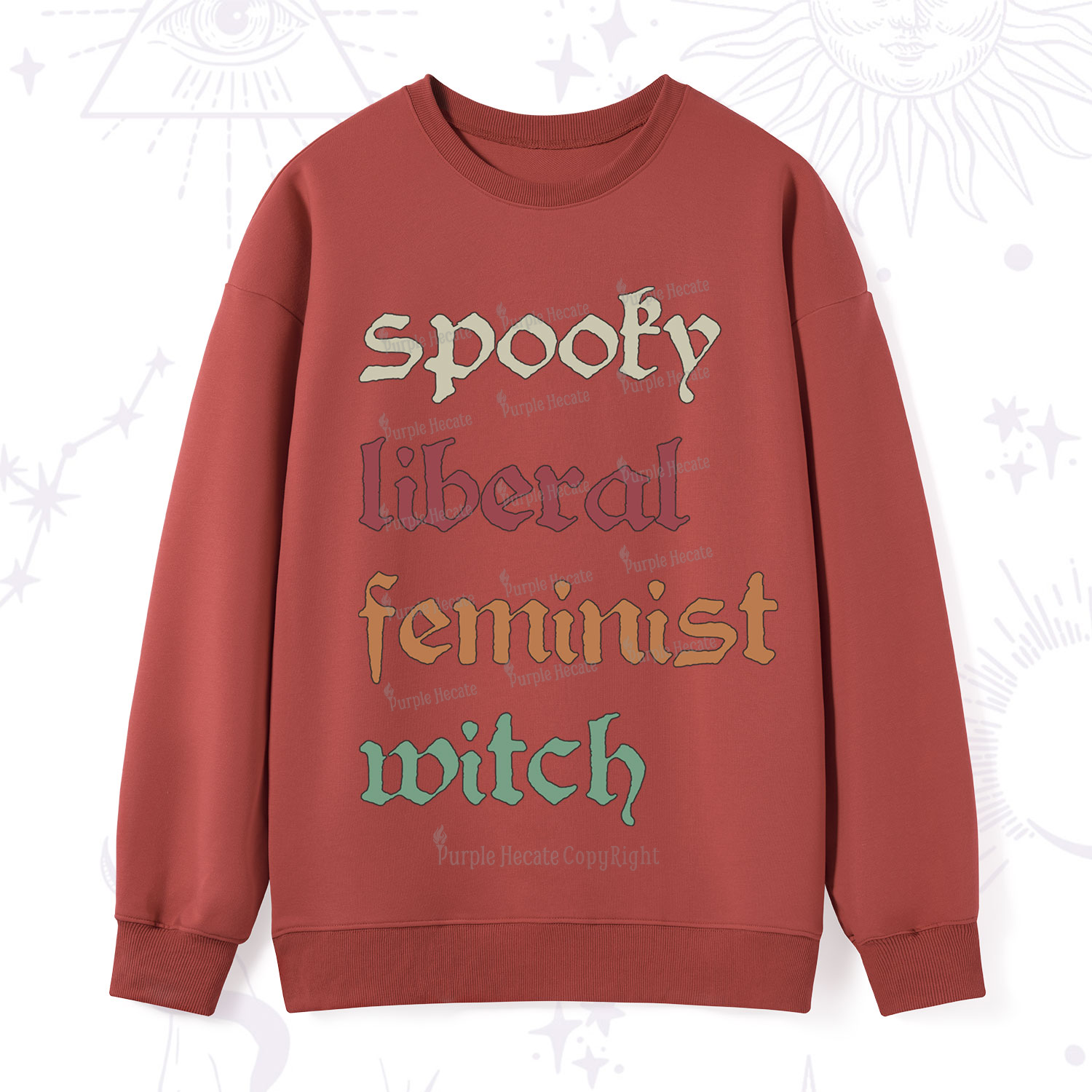 Purplehecate Spooky Liberal Feminist Witch Sweatshirt