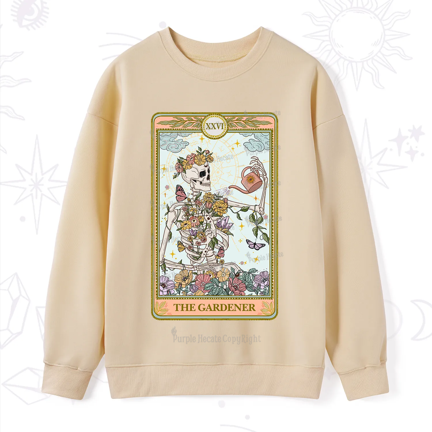 Purplehecate The Skeleton Gardener Tarot Sweatshirt