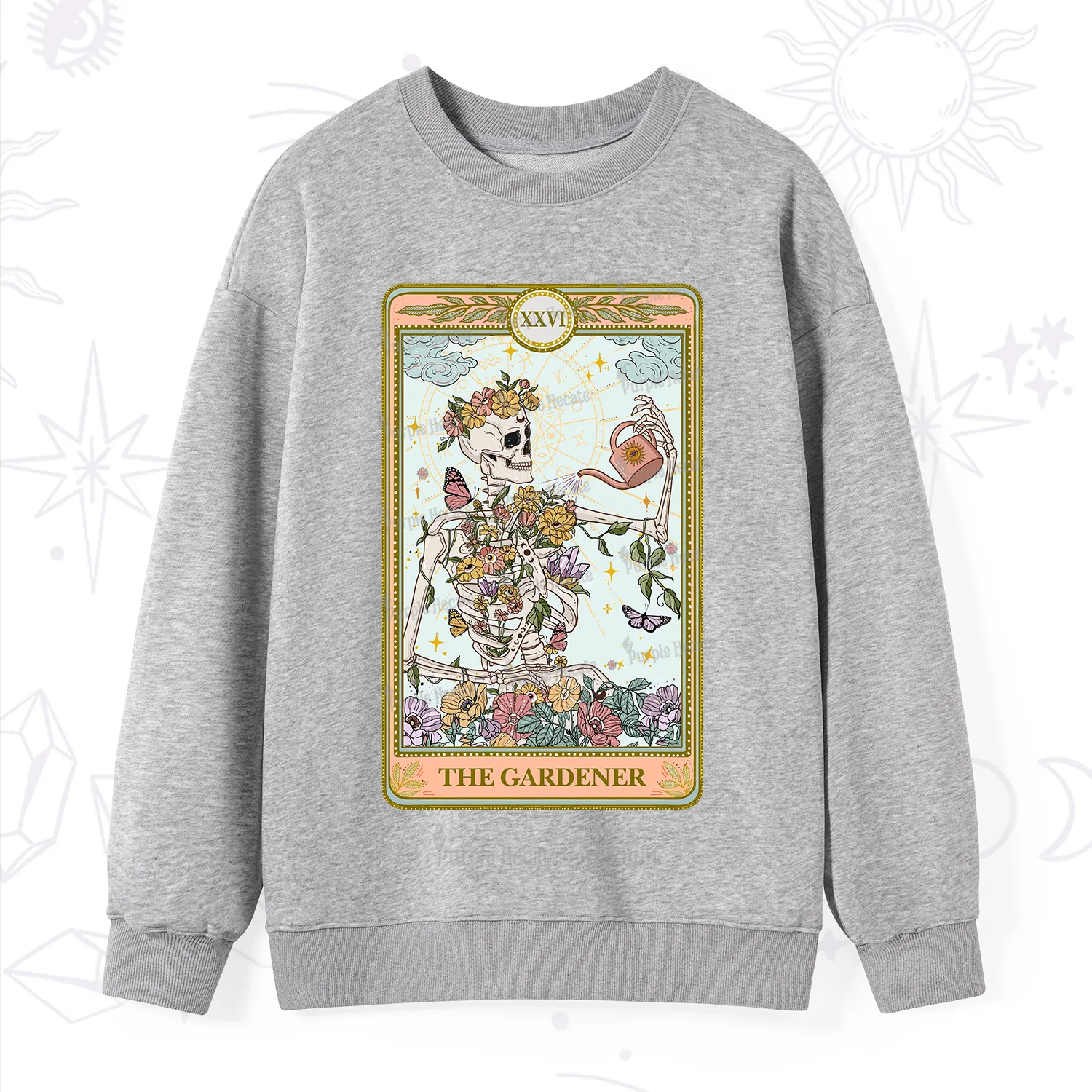 Purplehecate The Skeleton Gardener Tarot Sweatshirt