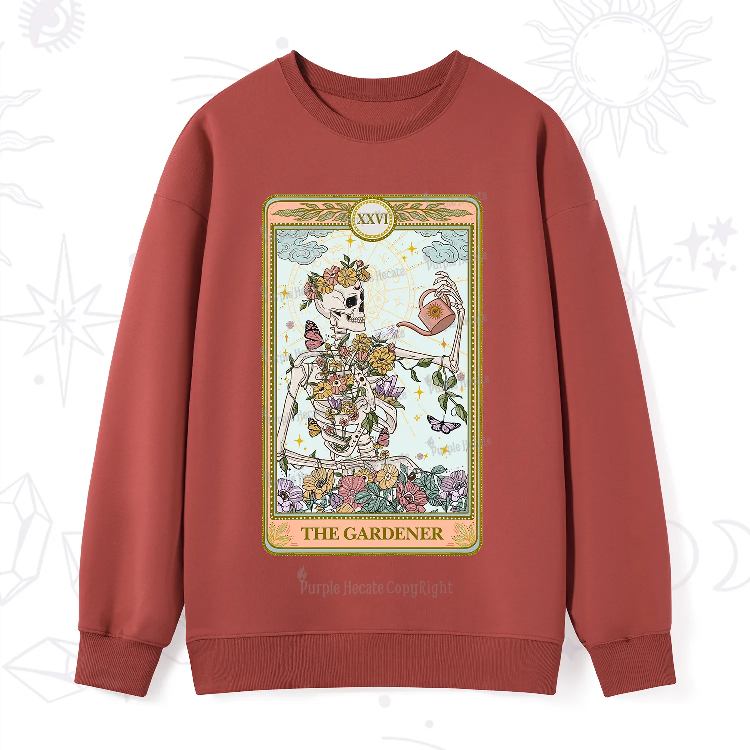 Purplehecate The Skeleton Gardener Tarot Sweatshirt