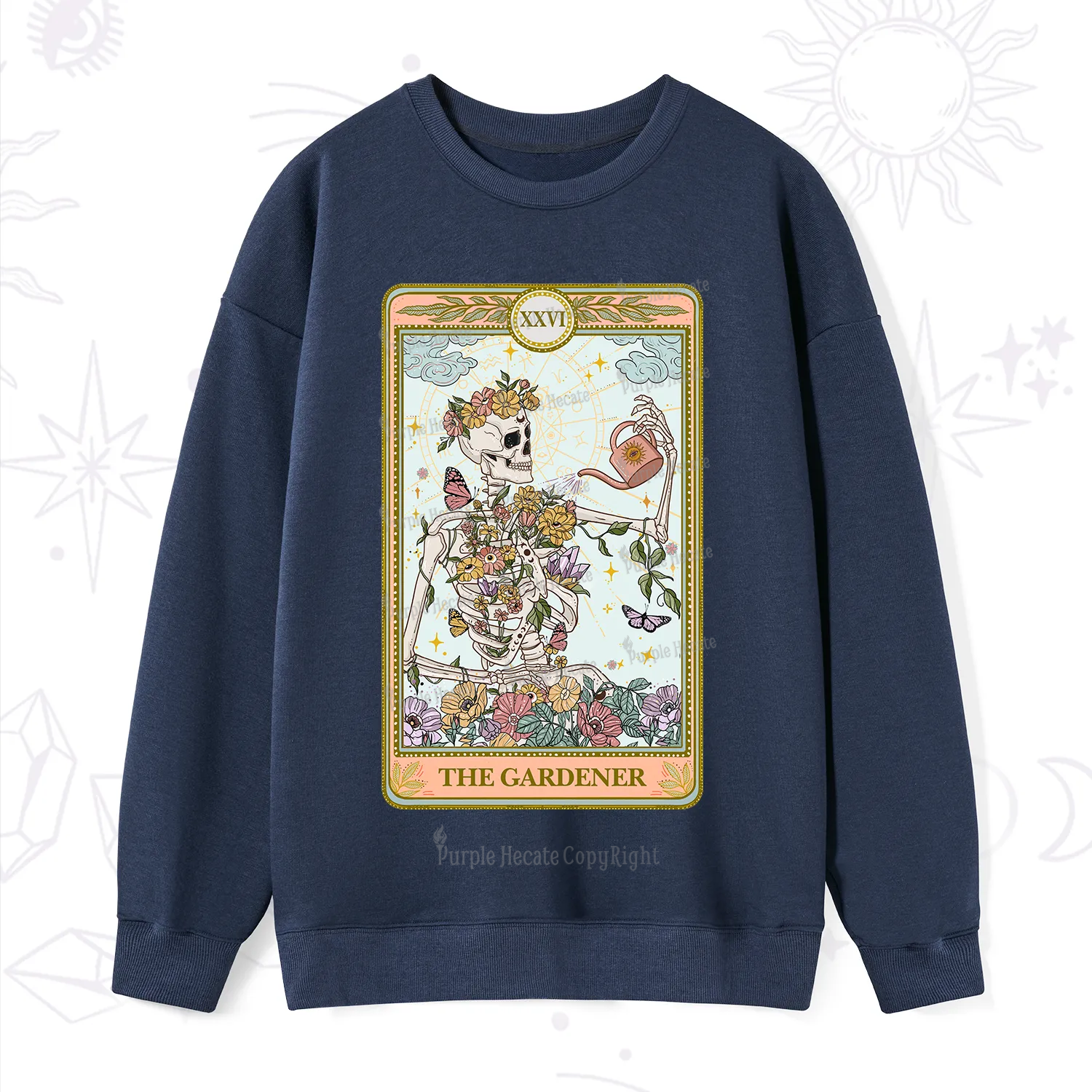 Purplehecate The Skeleton Gardener Tarot Sweatshirt