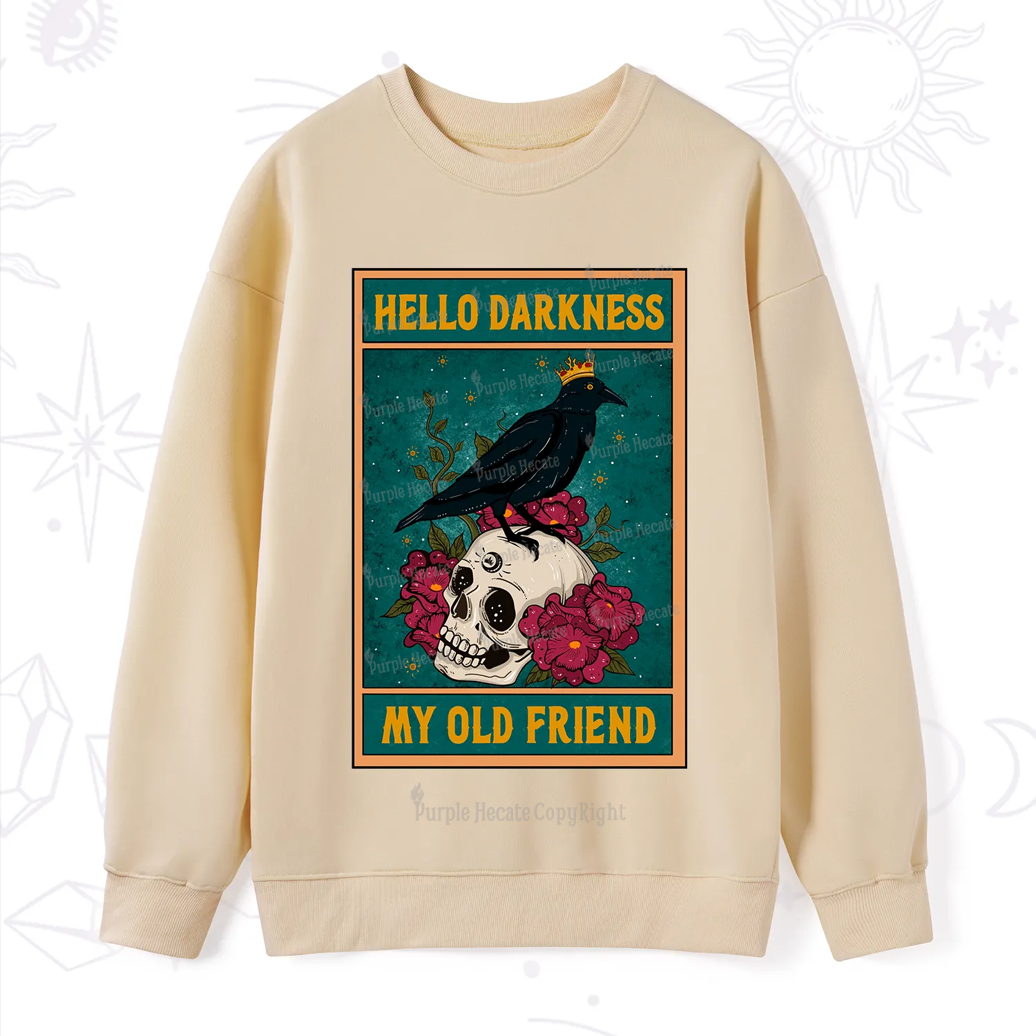Purplehecate The Hello Darkness My Old Friend Oracle Card Sweatshirt