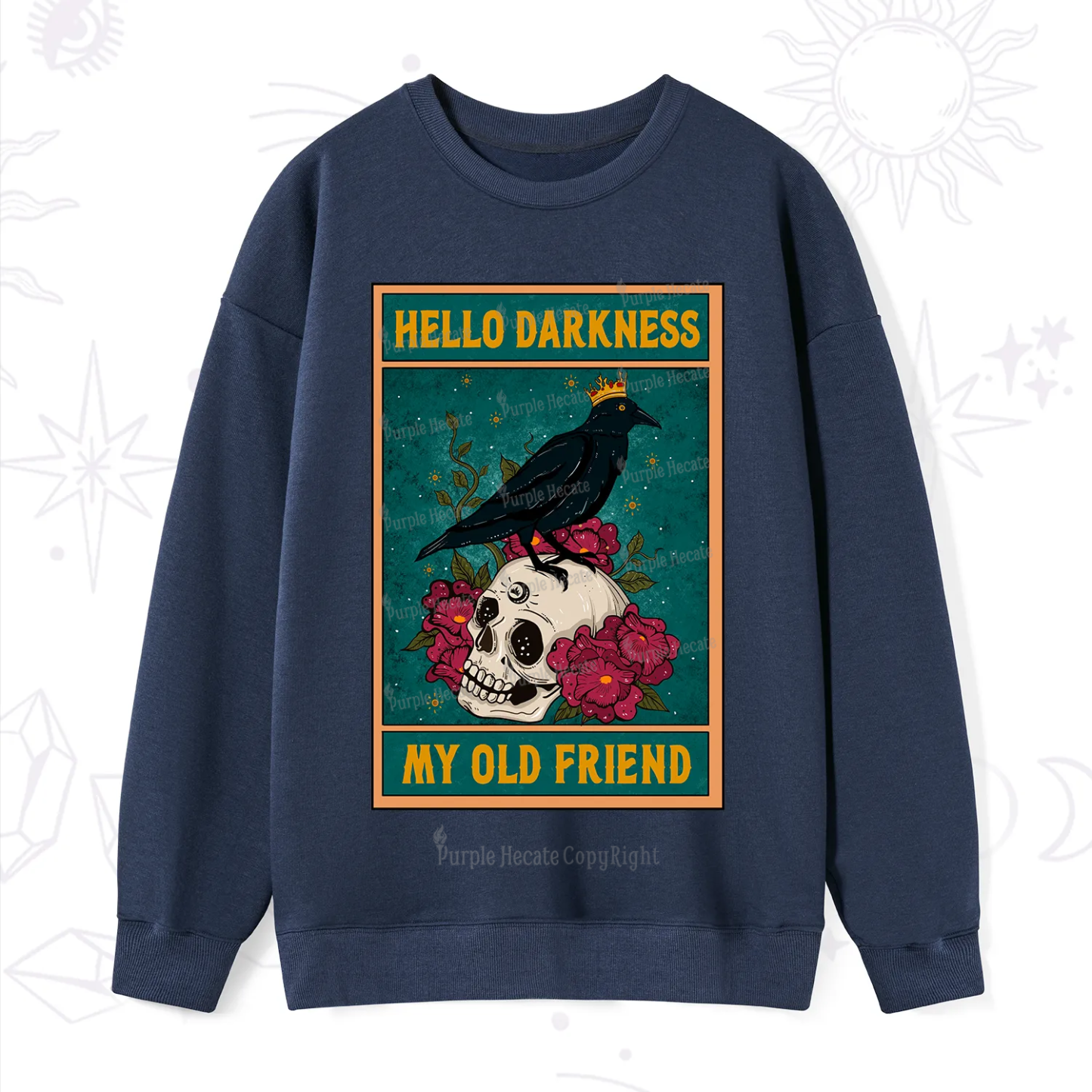 Purplehecate The Hello Darkness My Old Friend Oracle Card Sweatshirt