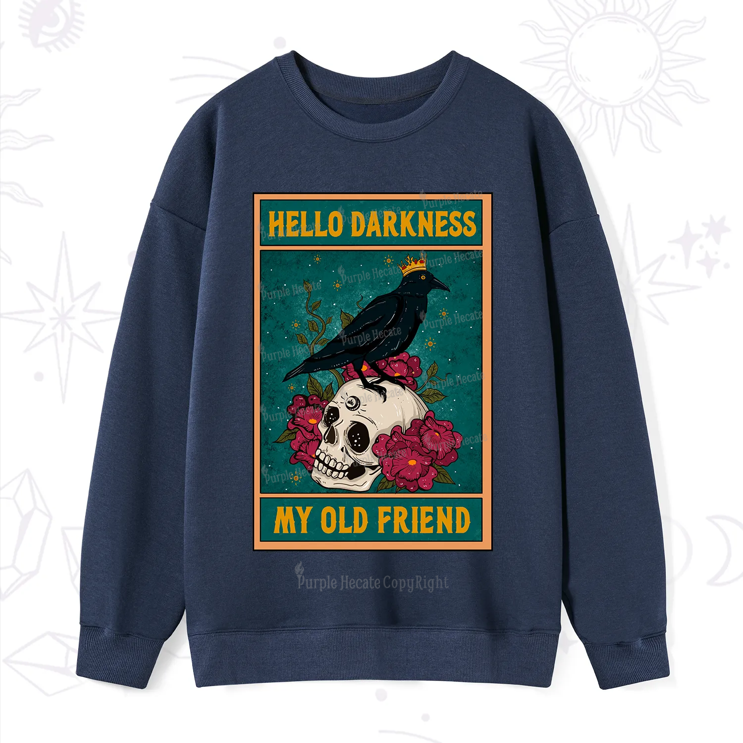 Purplehecate The Hello Darkness My Old Friend Oracle Card Sweatshirt