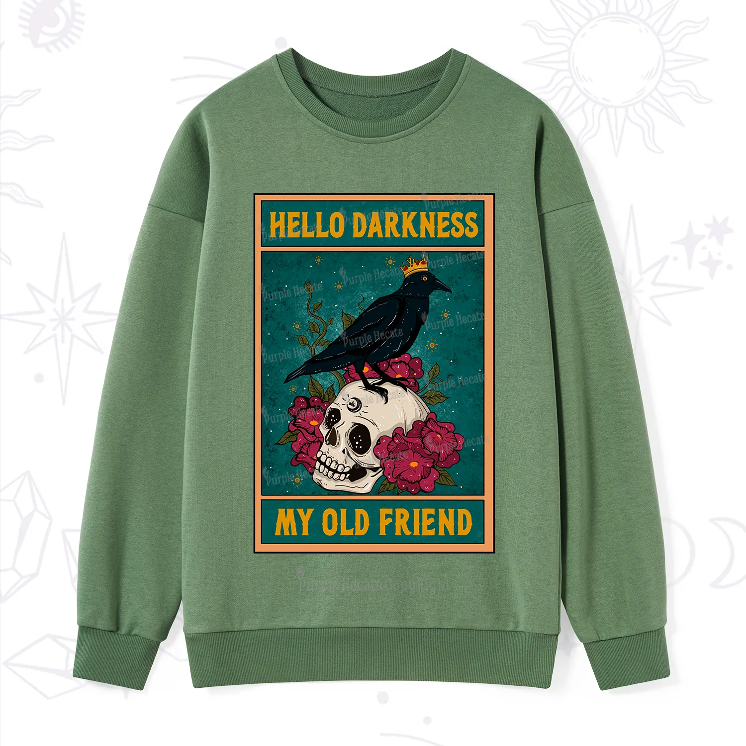 Purplehecate The Hello Darkness My Old Friend Oracle Card Sweatshirt