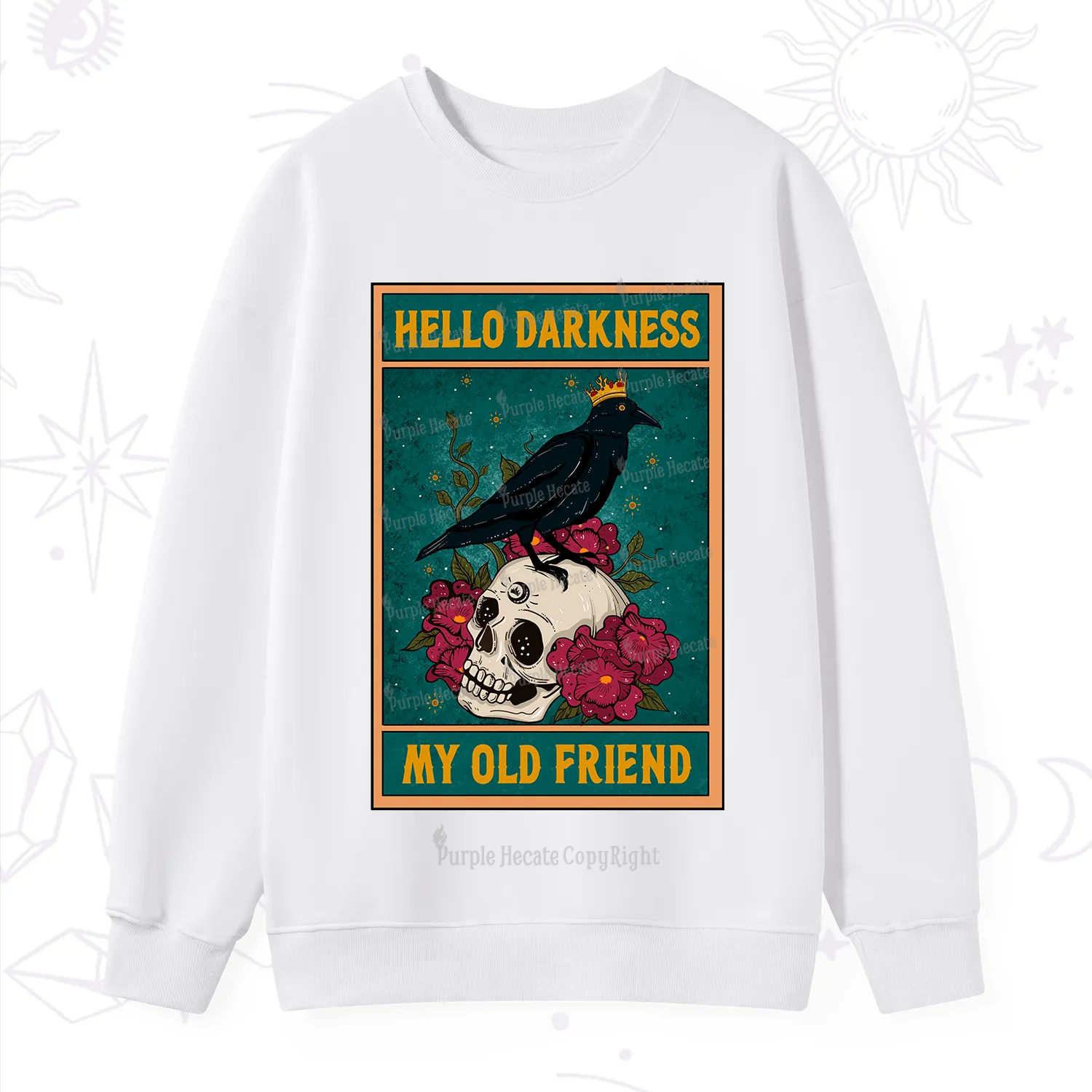 Purplehecate The Hello Darkness My Old Friend Oracle Card Sweatshirt